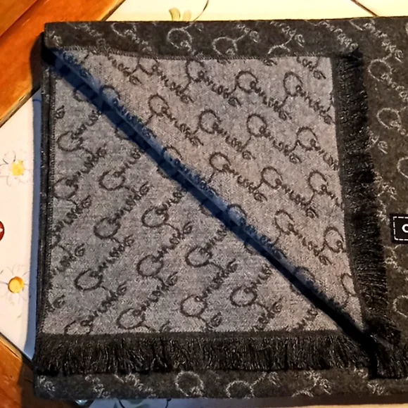 CELINE DION Gray VIP Cashmere Scarf. "Courage" Tour. 72x12. New Without Tag. - Picture 4 of 12